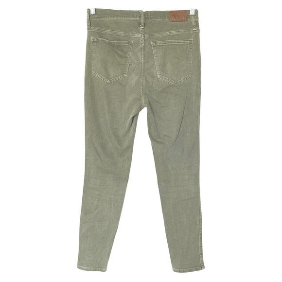 Madewell Jeans Womens 29 Green 10" High Rise Skinny Garment Dyed Tencel-Denim - Picture 3 of 8